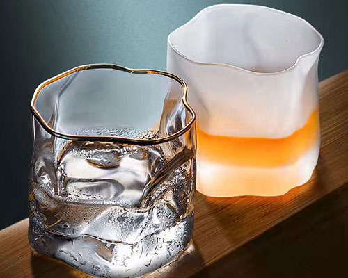 Twisted Frosted Glass Cup
