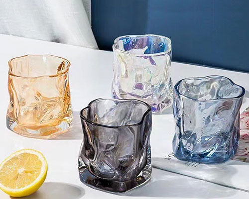 Twisted Glass Drinking Cups