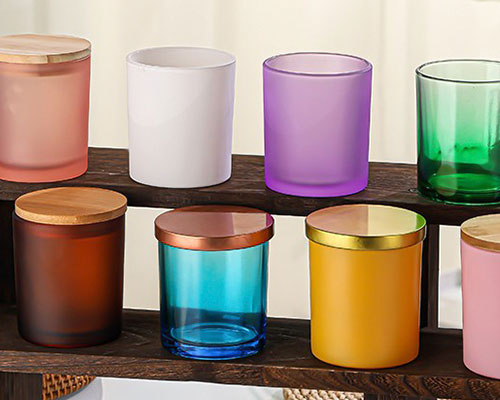 Empty Glass Candle Jars with Lids Bulk