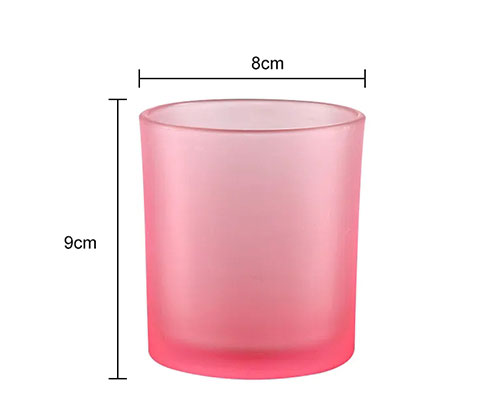 Pink Frosted Candle Jar
