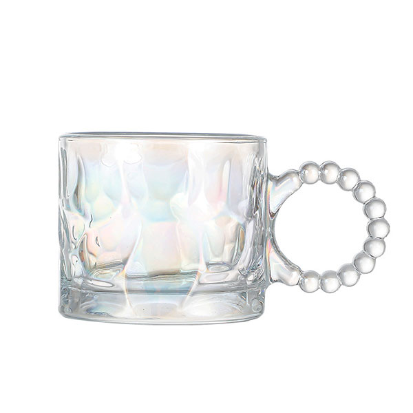 Glass Cup with Pearl Handle