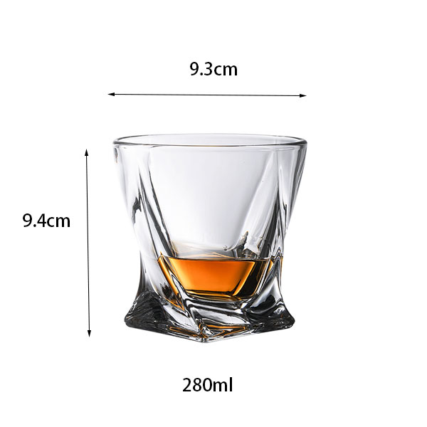 350ml Twisted Glass Tumblers Cup