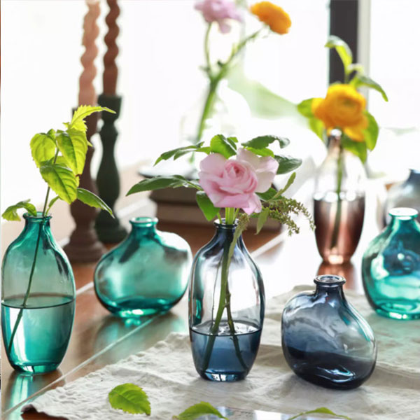 Retro Coloured Glass Vases